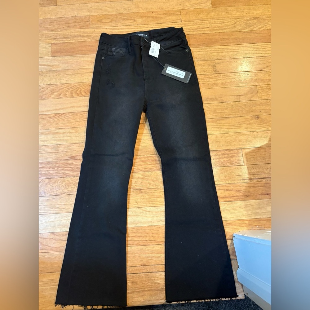 Just Black Denim Cropped Flare Jeans
